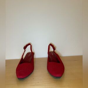 Elegant Red Slingback Heels